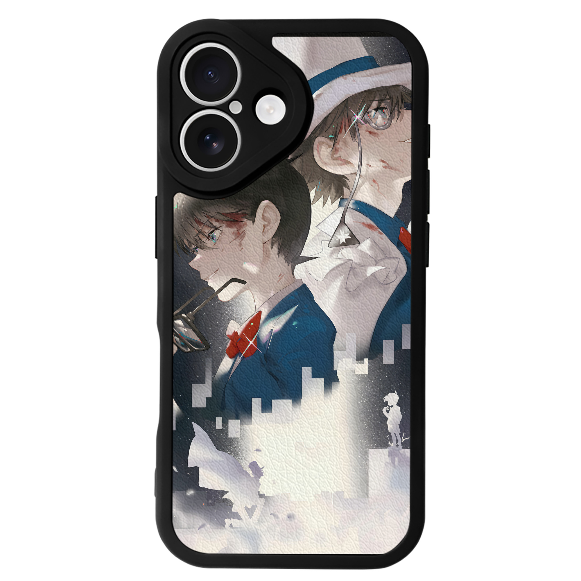（画像用） 名探偵コナン Detective Conan 【iPhone 16シリーズ対応】シリコンスマホケース（レザー調） 材質：シリコン
